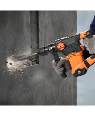 1-1/4" SDS-Plus Rotary Hammer Drill, 13 Amp Corded, Variable Speed, Vibration Control, Safety Clutch, Demolition Tool