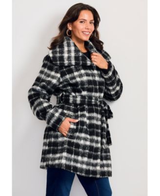 Women's Wing Collar Belted Coat