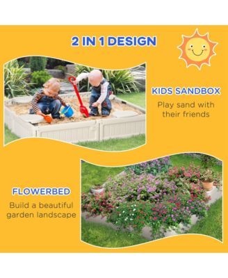 Kids Outdoor Backyard box with Covering Liner, for 3-12 years old