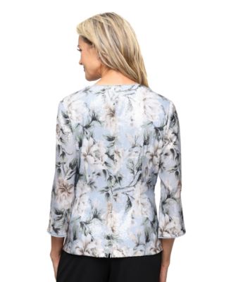 Women's Printed Sequin Blouse