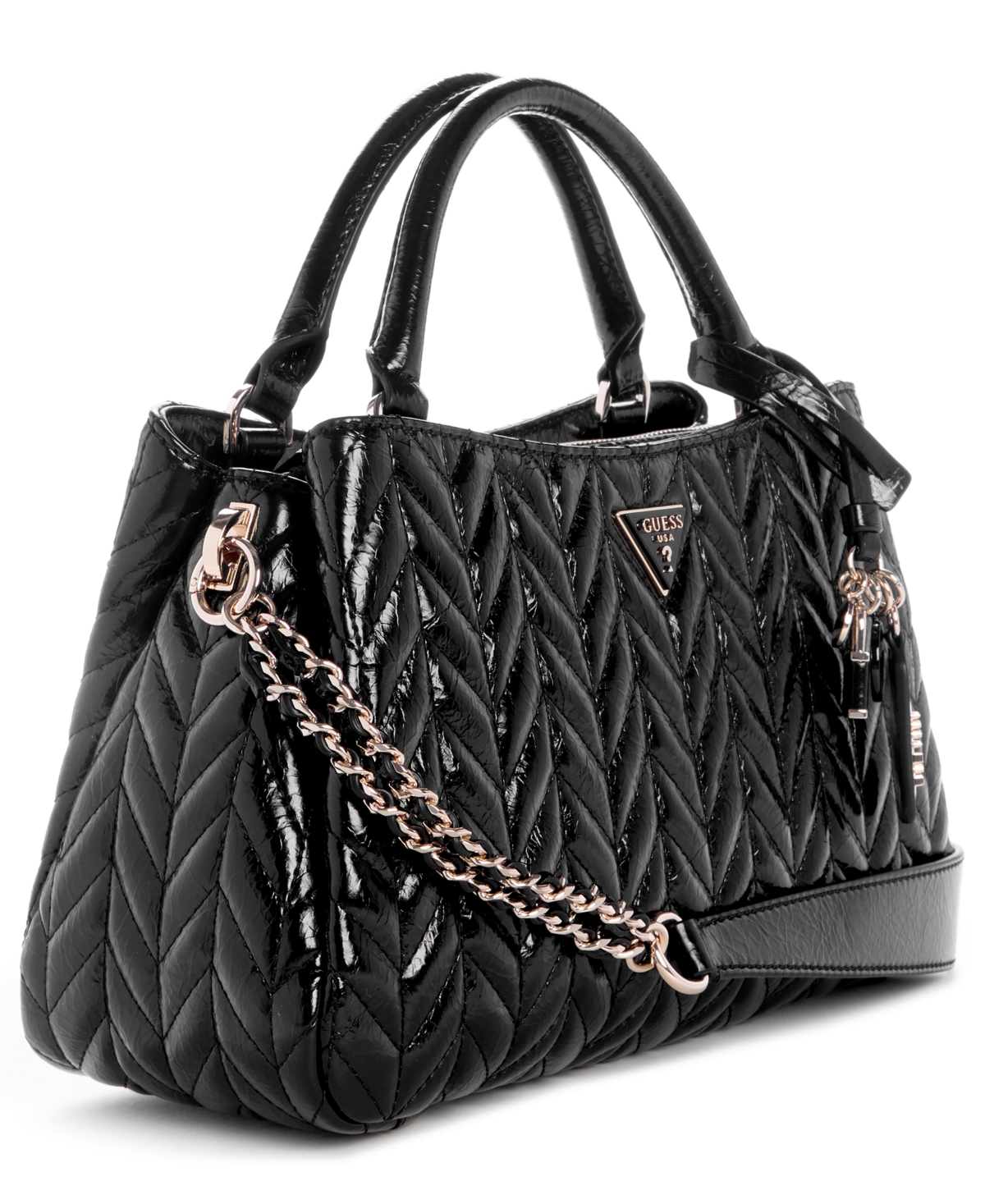 Guess Cheryl Triple Compartment Medium Satchel Bag