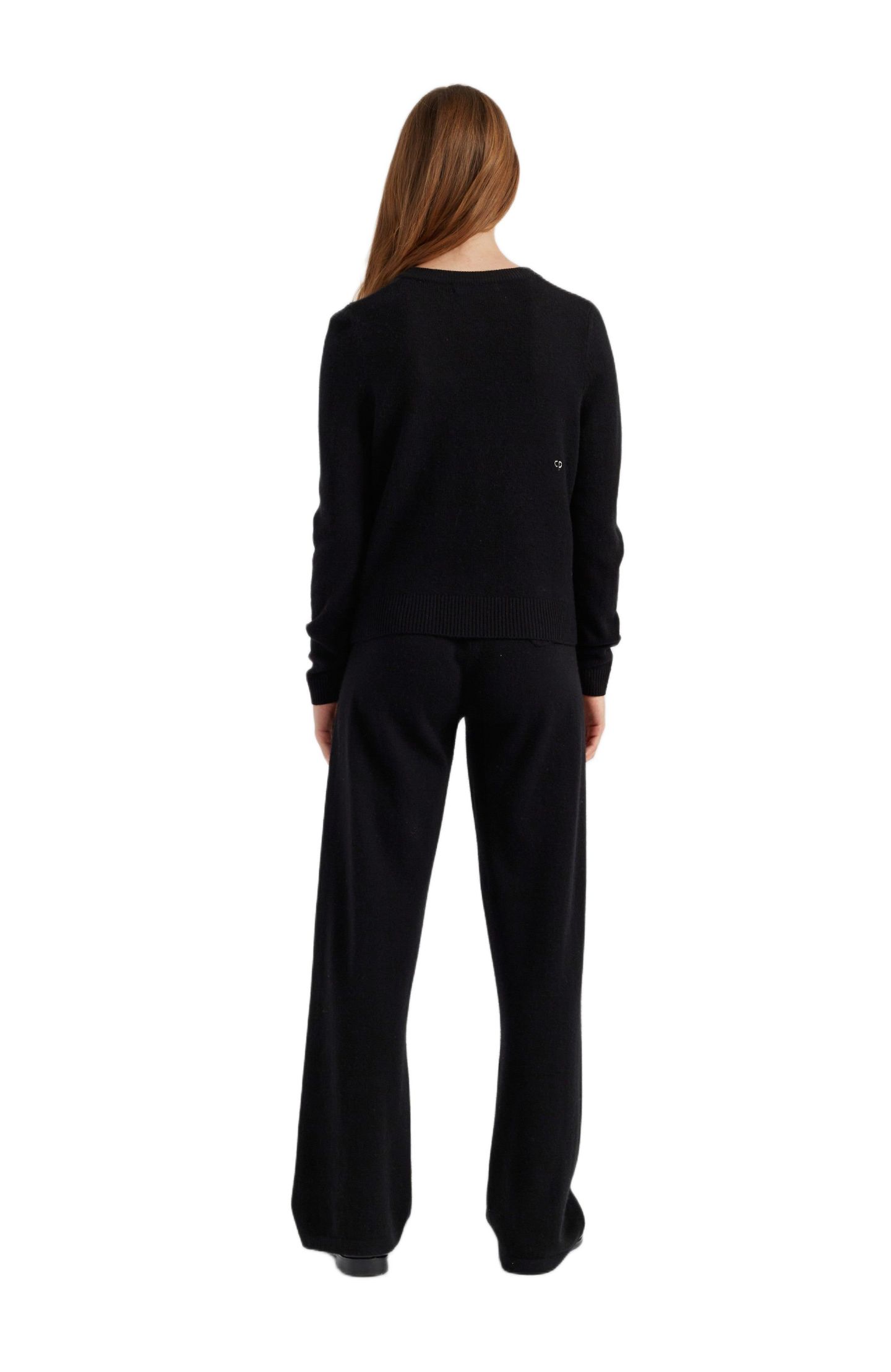 Женский свитер Chinti & Parker Cloud Cashmere Cropped Pullover, цвет: Чёрный — фото 4