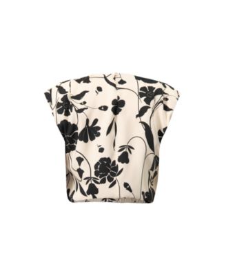 Women's Printed Sleeveless Straight Blouse