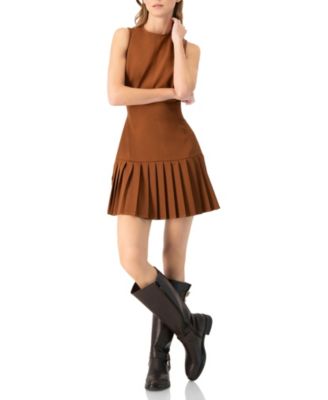 Women's Pleated Women;s Short Dress