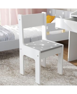 Kids Desk and Chair Set, Kids Study Desk w/ Storage