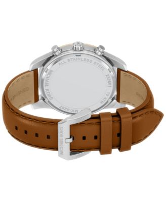 Men's Lexington Chronograph Luggage Leather Watch, 45mm