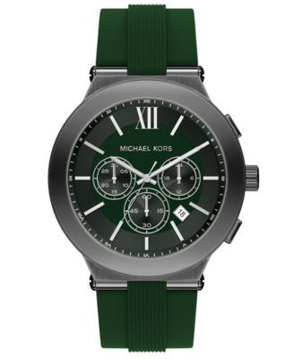 Men's Billie Chronograph Green Silicone Watch, 46mm