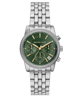 Women's Bryant Chronograph Silver-Tone Stainless Steel Watch, 35mm