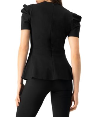 Women's Short Sleeve Peplum Blouse
