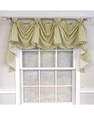 Little Treasure 3-S Victory 100% Cotton Tab Top Swag Window Curtain 54" x 25" Yellow