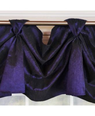 Crinkle Taffeta 3-S Victory 100% Polyester Tab Top Swag Window Curtain 54" x 25" Navy