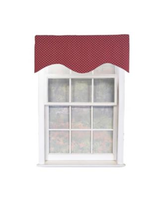 Passat Cornice 100% Cotton Rod Pocket Window Valance 50" x 17" Red