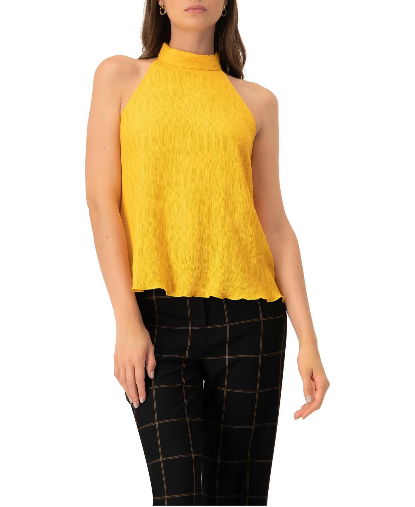 Женская блузка Ivonne Halter Neck Sleeveless, цвет: Жёлтый — фото 1