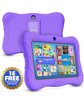 V9 Kids Tablet 32GB, 7” Screen WiFi Learning Device with Parental Controls, Shockproof Case, Epic! & LingoKids Apps