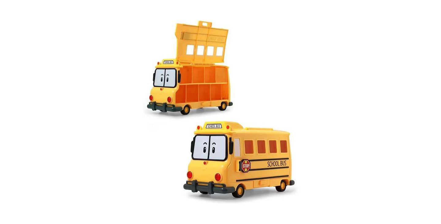 Детские кейсы для хранения Robocar Poli School B 2-in-1 School Bus Carrying Case, 12.60" L x 6.10" W x 7.87" H, цвет: Open Miscellaneous — фото 2