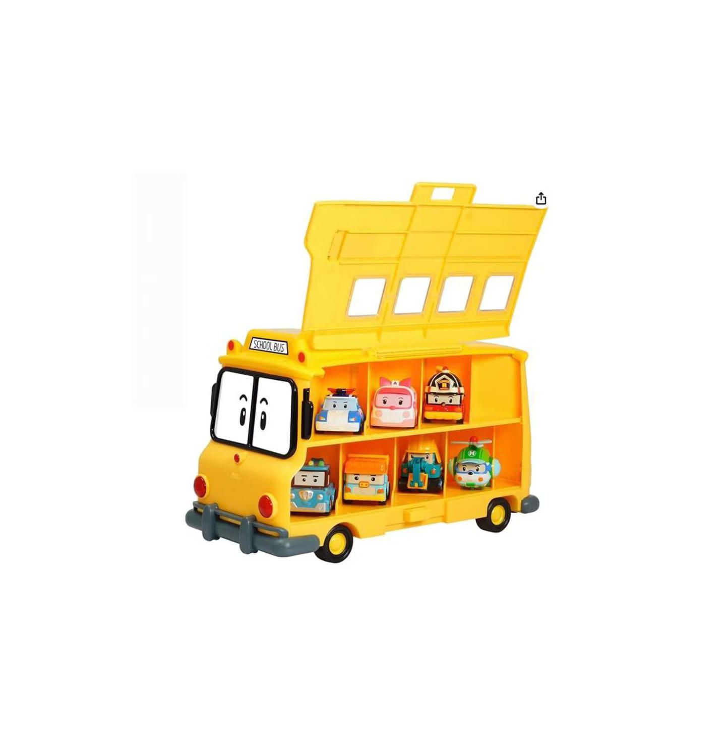 Детские кейсы для хранения Robocar Poli School B 2-in-1 School Bus Carrying Case, 12.60" L x 6.10" W x 7.87" H, цвет: Open Miscellaneous — фото 1