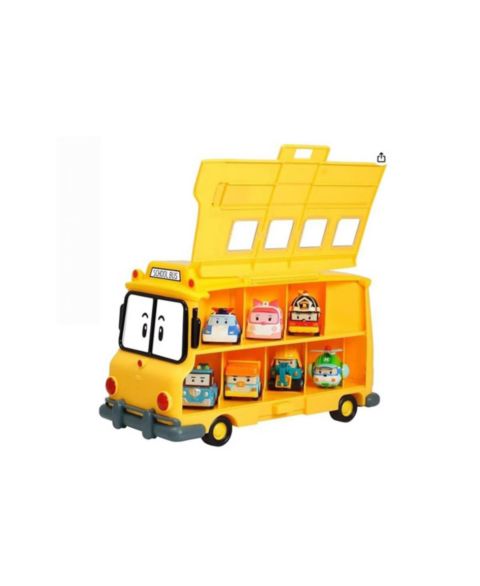 Детские кейсы для хранения Robocar Poli School B 2-in-1 School Bus Carrying Case, 12.60" L x 6.10" W x 7.87" H, цвет: Open Miscellaneous