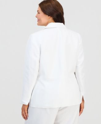 Plus Size Notch Collar Jacket