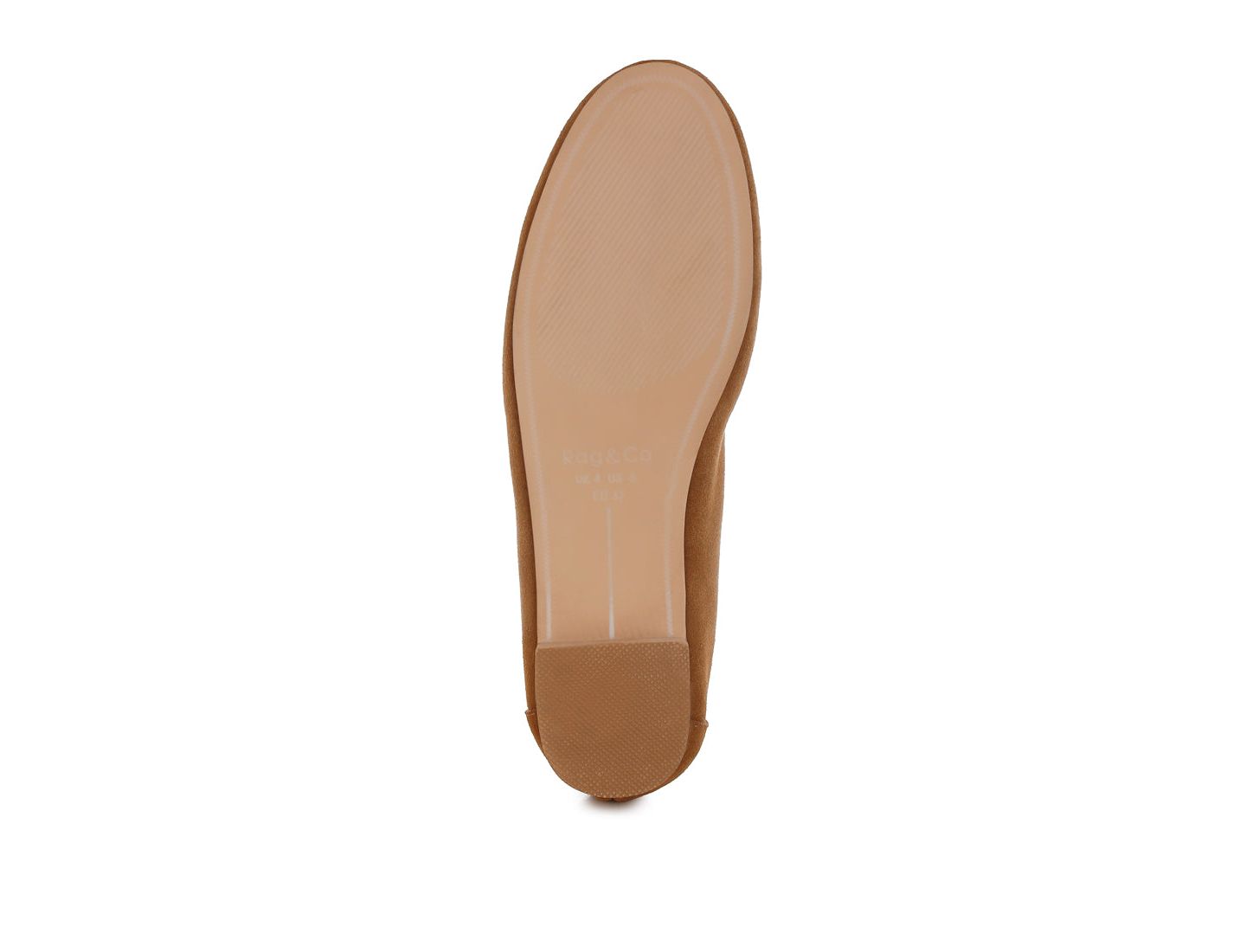 Женские туфли Rag & Co Awen Monochromatic Horsebit Real Suede, цвет: Бежевый / Хаки — фото 6