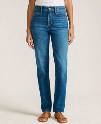 Women's Tall Recover High Rise Straight Leg Blue Jeans