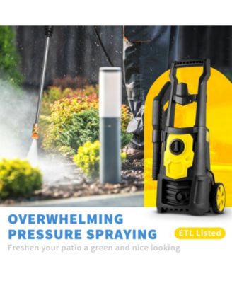 Electric Power Washer, 2000 PSI, 1.65 GPM Max, 30 ft Hose Reel, 5 Quick-Connect Nozzles, Foam Cannon, ETL Listed