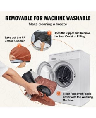 Waterproof Dog Car Booster Seat w/ Side Handles, Storage Pocket & Safety Leash, PP Cotton Fill, Small Dog Car Bed up to 25 lb