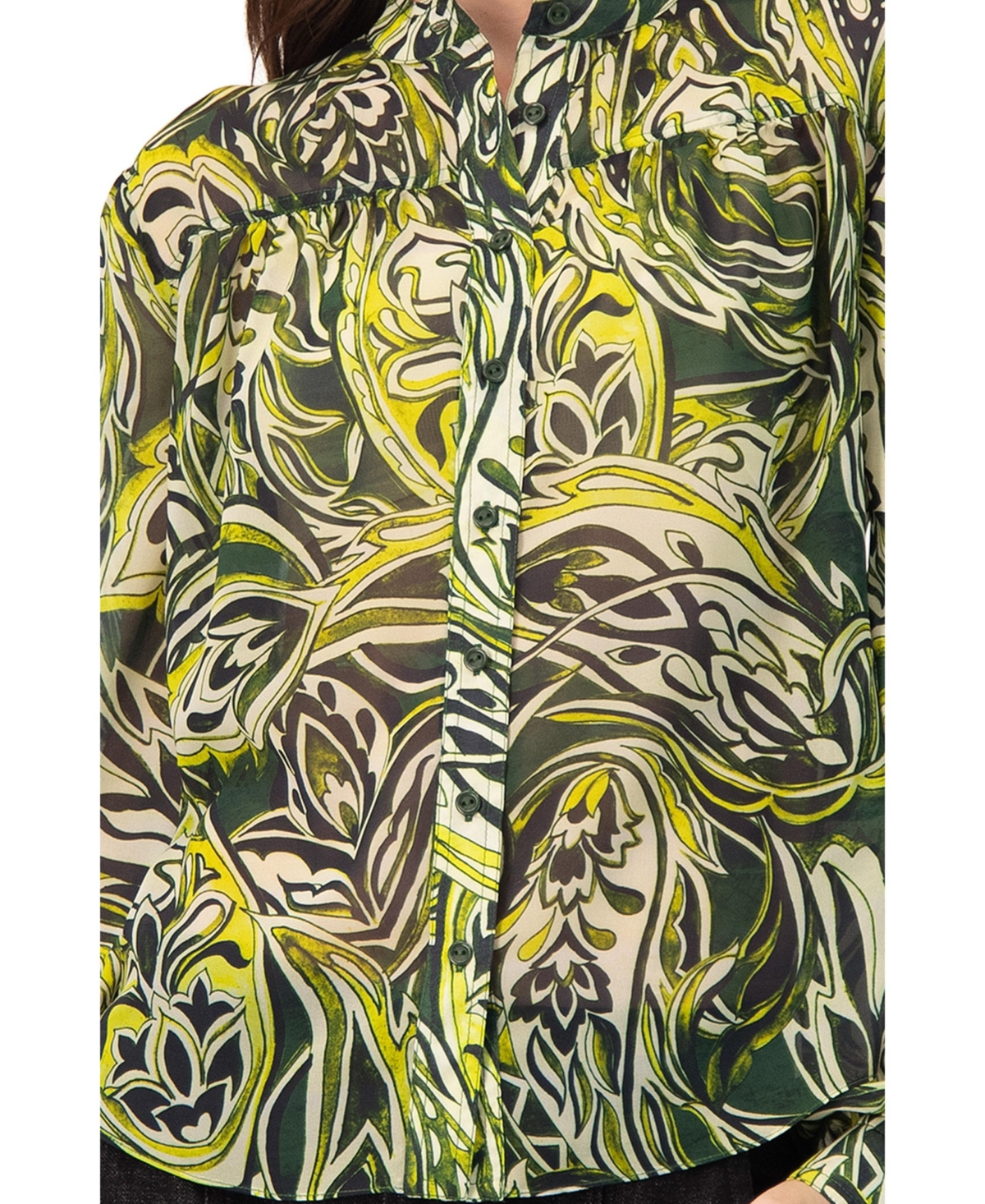 Ivonne Women's Printed Round Neck Blouse