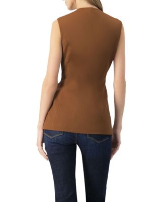 Women's Solid Vest with Pockets