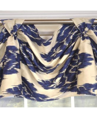 Flame 3-S Victory 100% Cotton Tab Top Swag Window Curtain 54" x 25" Navy