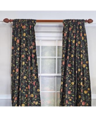 NightFall 100% Cotton Rod Pocket Window Curtain set of 2 Panels