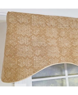 Derek Cornice 100% Cotton Rod Pocket Lined Window Valance 50" x 17" Brown