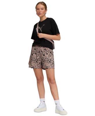 Women's ESS Graphic Animal High-Rise Woven Shorts