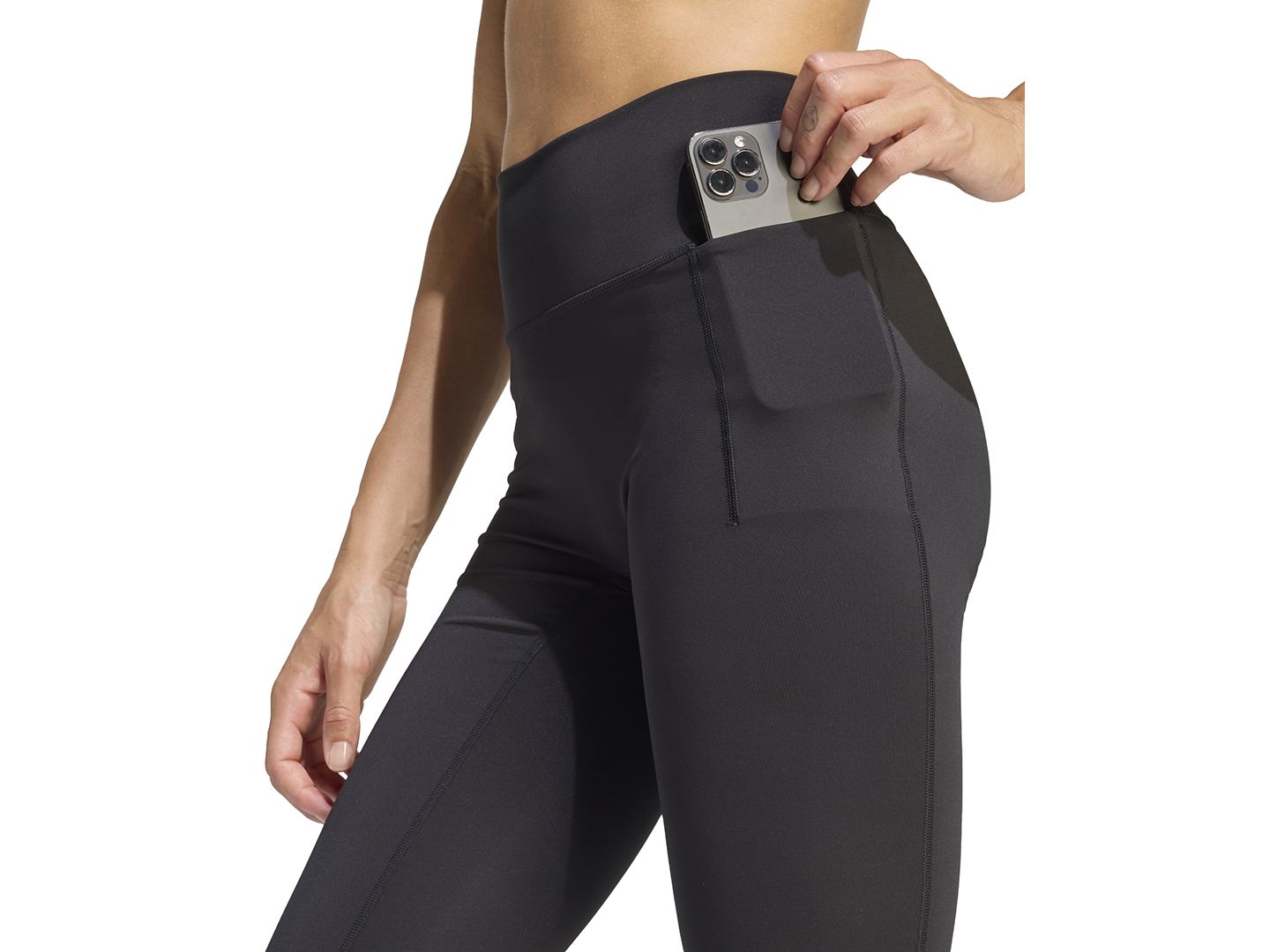 Женские леггинсы adidas Optime Workout Training, цвет: Чёрный — фото 2