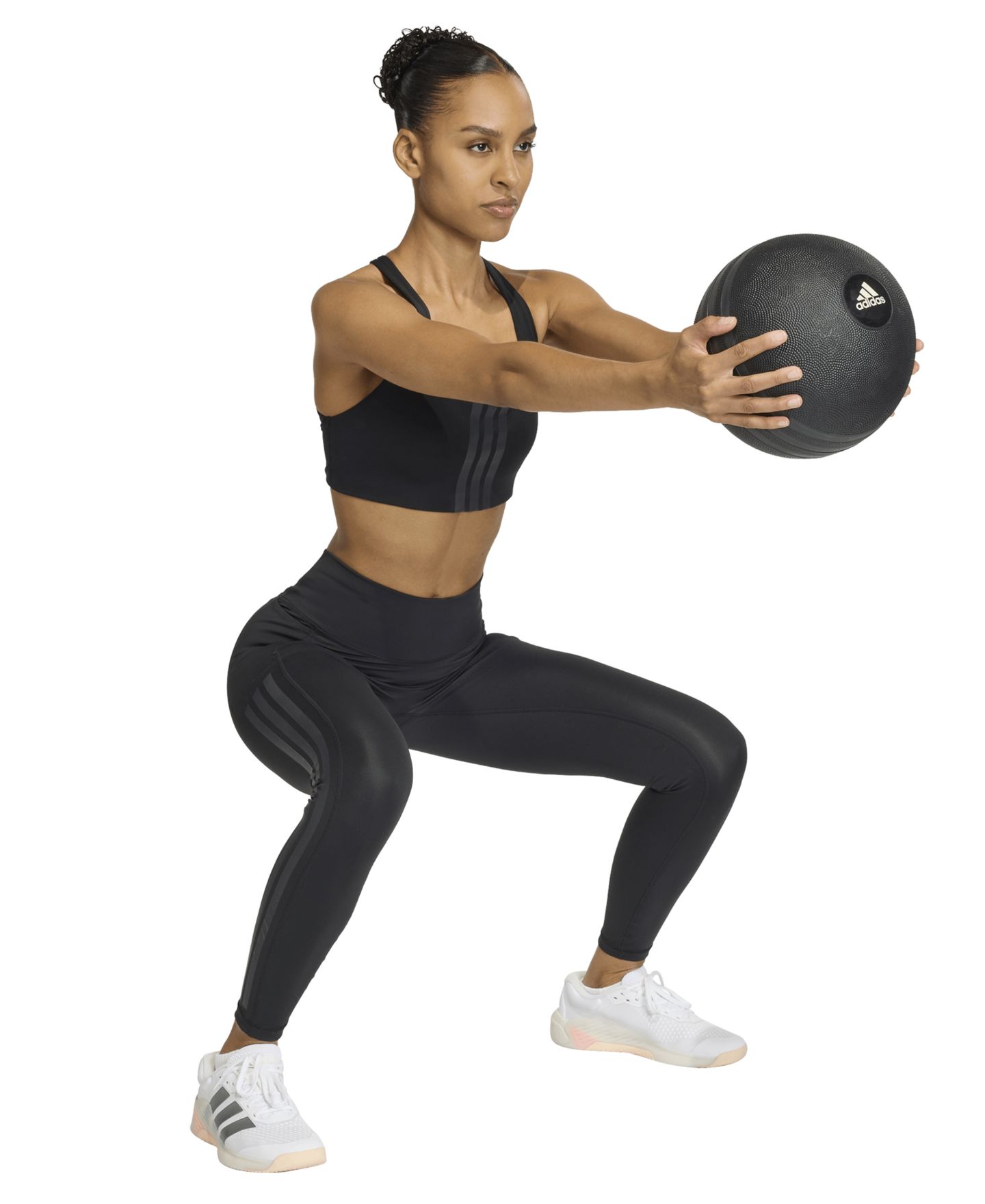 Бра Workout, средняя поддержка — adidas, цвет: Чёрный — фото 2