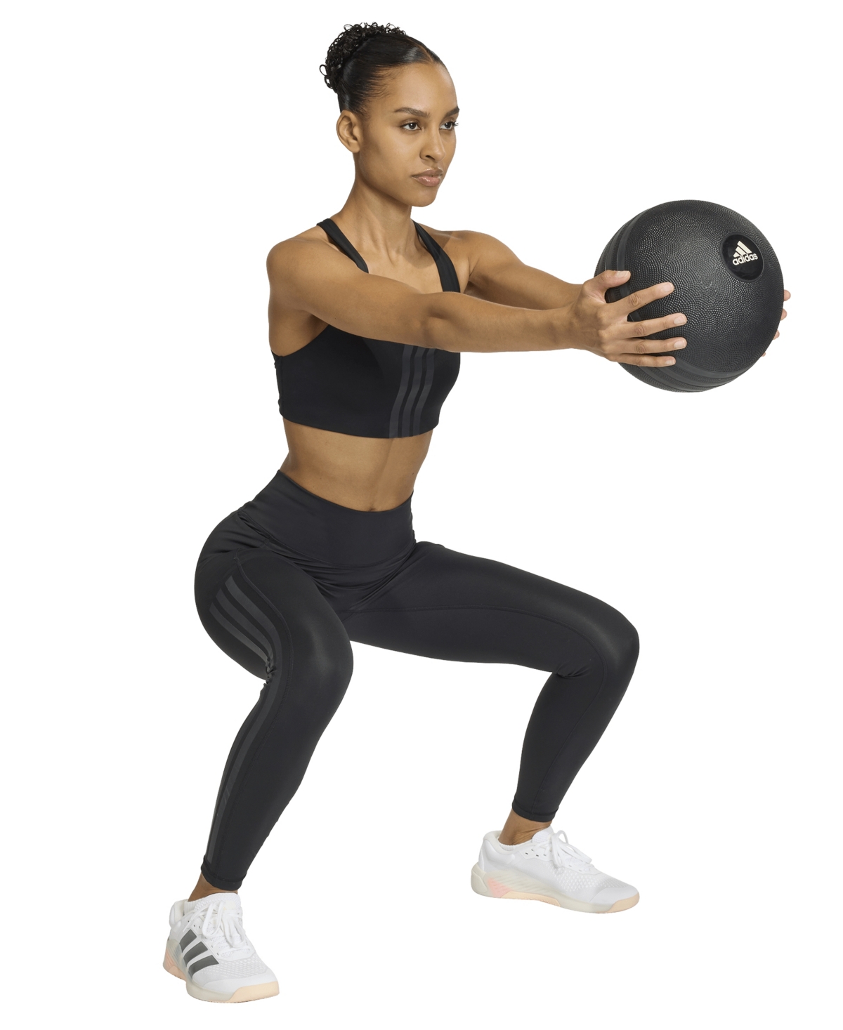 adidas Women's Optime Workout 3-Stripes Medium Support Bra