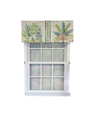 Felicity Tailored 100% Cotton Rod Pocket Lined  Window Valance 50" x 15" Multi