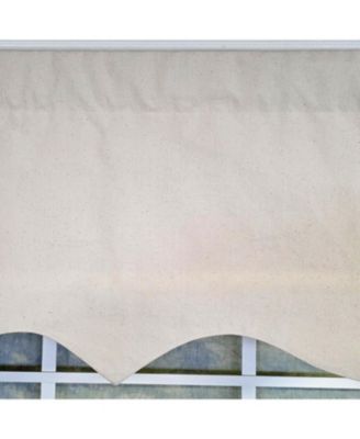 Soft Duck Regal 100% Cotton Rod Pocket Lined Window Valance 50" x 17" Off White