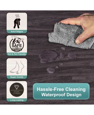 Thick 3/8-inch Wood Grain Floor Foam Tile Mats (16 Tiles,16 Sq ft) - for Home, Office, Playroom, Basement, and More