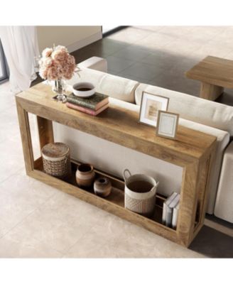 63-Inch Narrow Console Table, Long Couch Table Behind Sofa, Modern Entryway Table for Hallway, Living Room, Entrance, Foyer