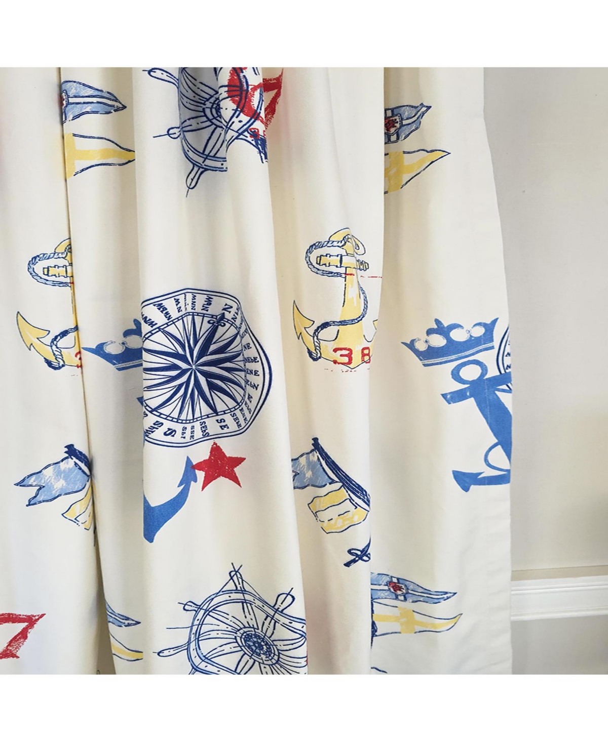 Rlf Home Ralph Lauren Navigator 100% Cotton Rod Pocket Window Curtain set of 2