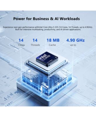 ThinkCentre M70s SFF Desktop Intel Core Ultra 5 32GB RAM Intel Graphics 1TB SSD Storage Windows 11 Pro - Black