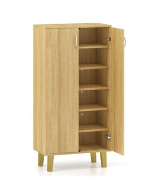 Modern 6-Tier Freestanding Shoe Storage Cabinet with Doors