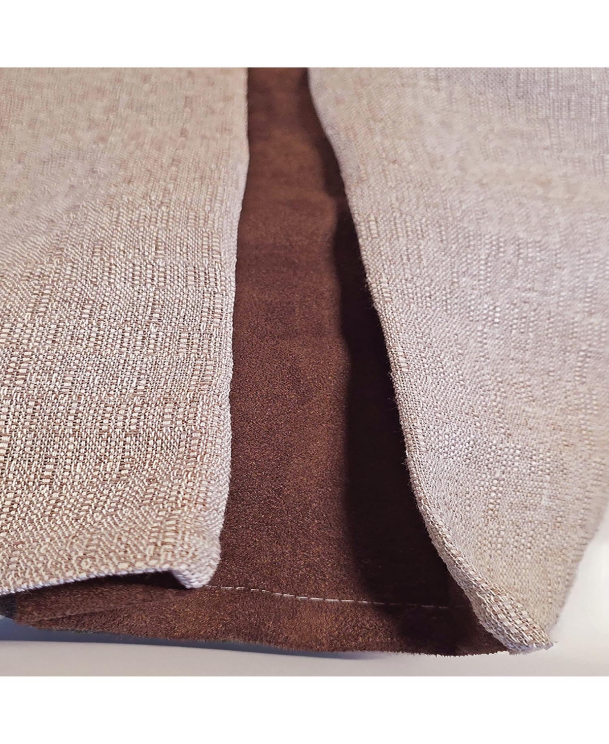 Rlf Home Denton Pleated 100% Cotton Rod Pocket Lined Window Valance 50" x 17" Taupe