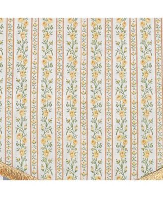 Rosalinda Cornice 100% Cotton Rod Pocket Lined  Window Valance 50" x 17" Yellow