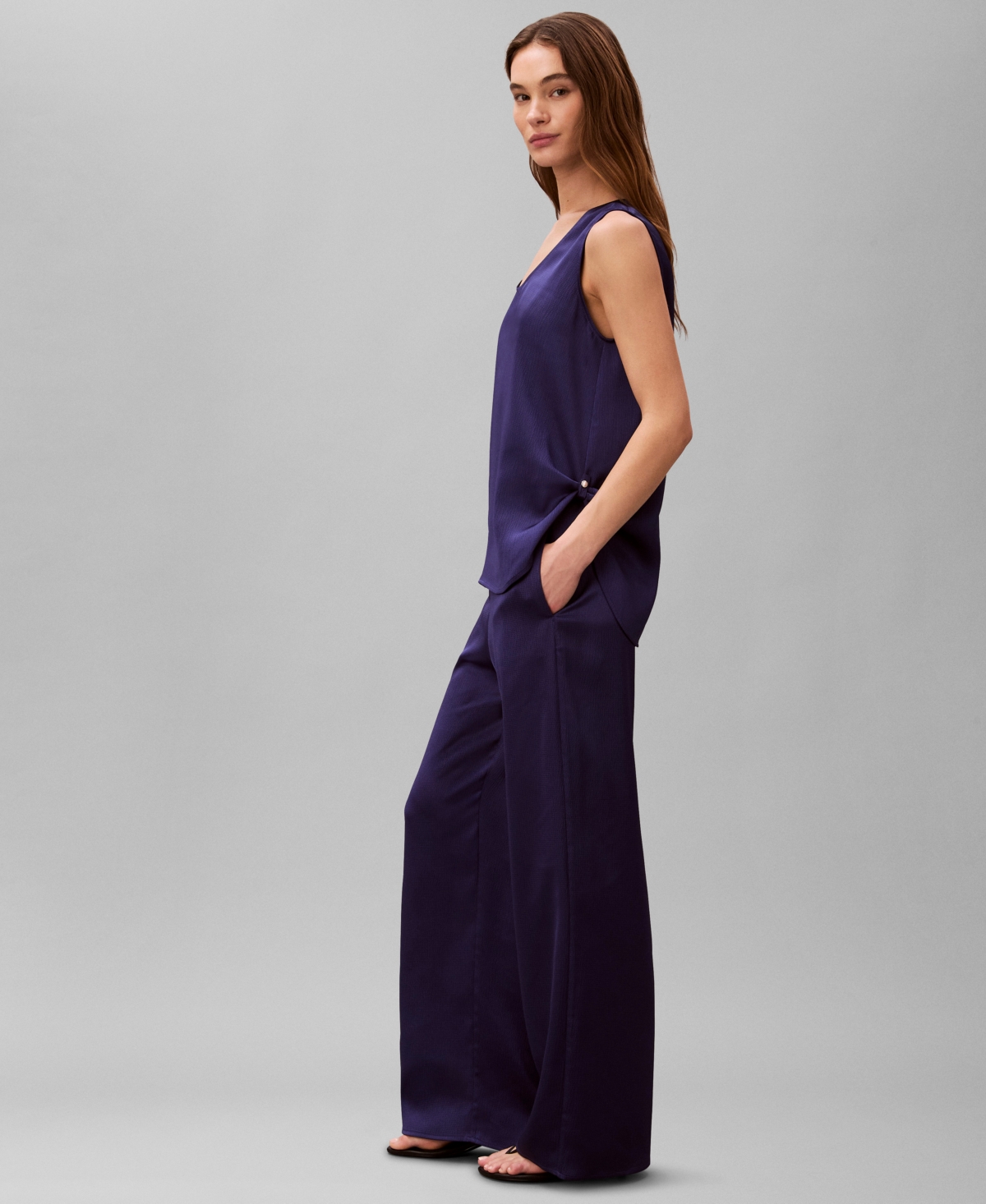 Calvin Klein Women's Hammered Pull-On Pants