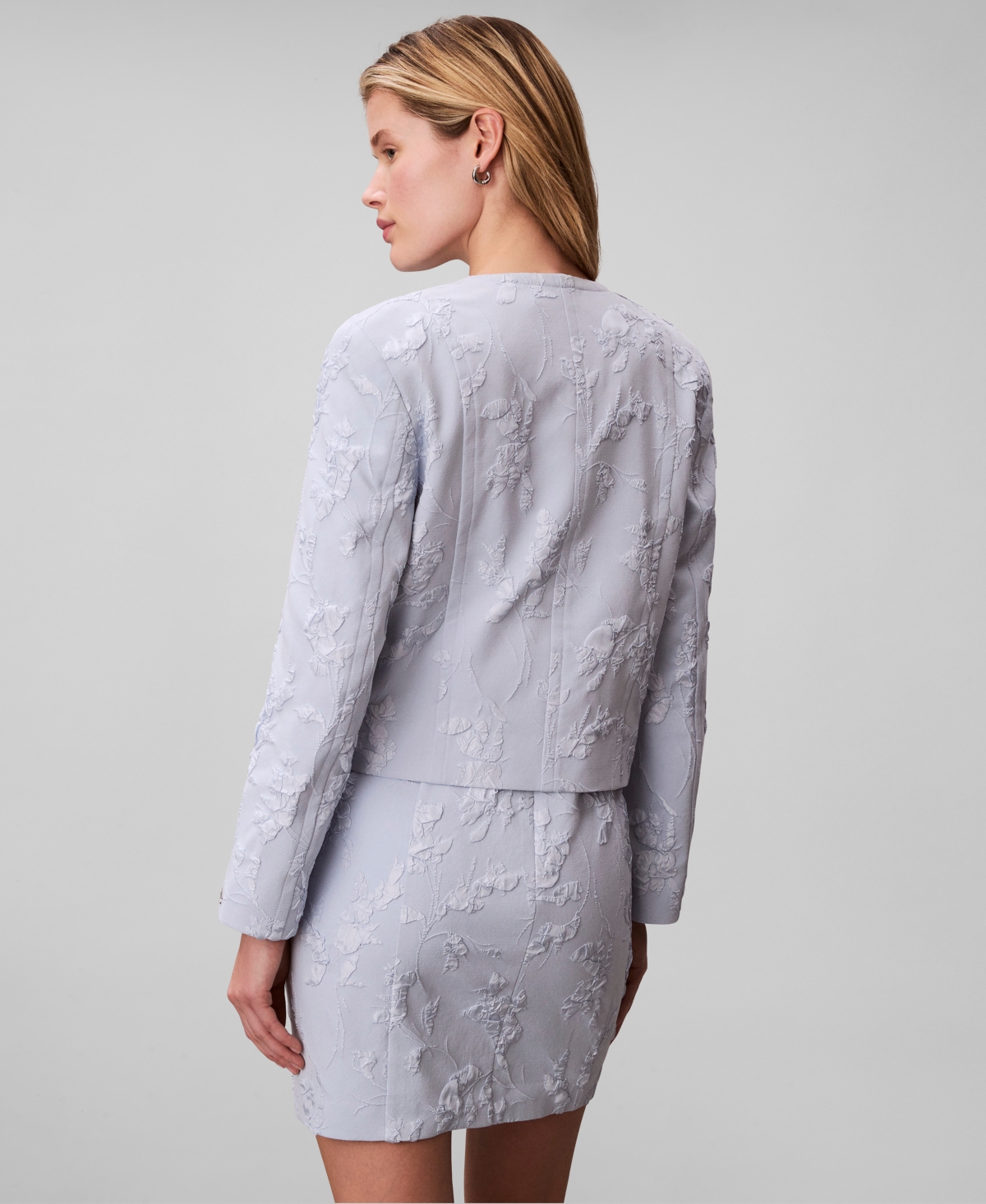 Calvin Klein Women's Novelty Crewneck Cropped Jacket