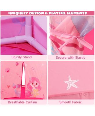 Mermaid Themed Play Tent for Kids, Playhouse for Indoor & Outdoor