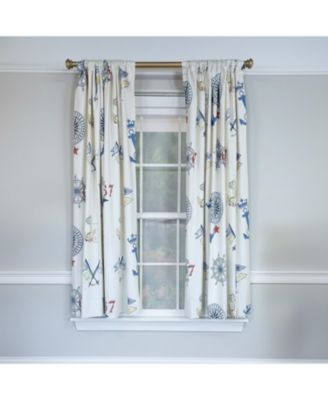 Ralph Lauren Navigator 100% Cotton Rod Pocket Window Curtain set of 2