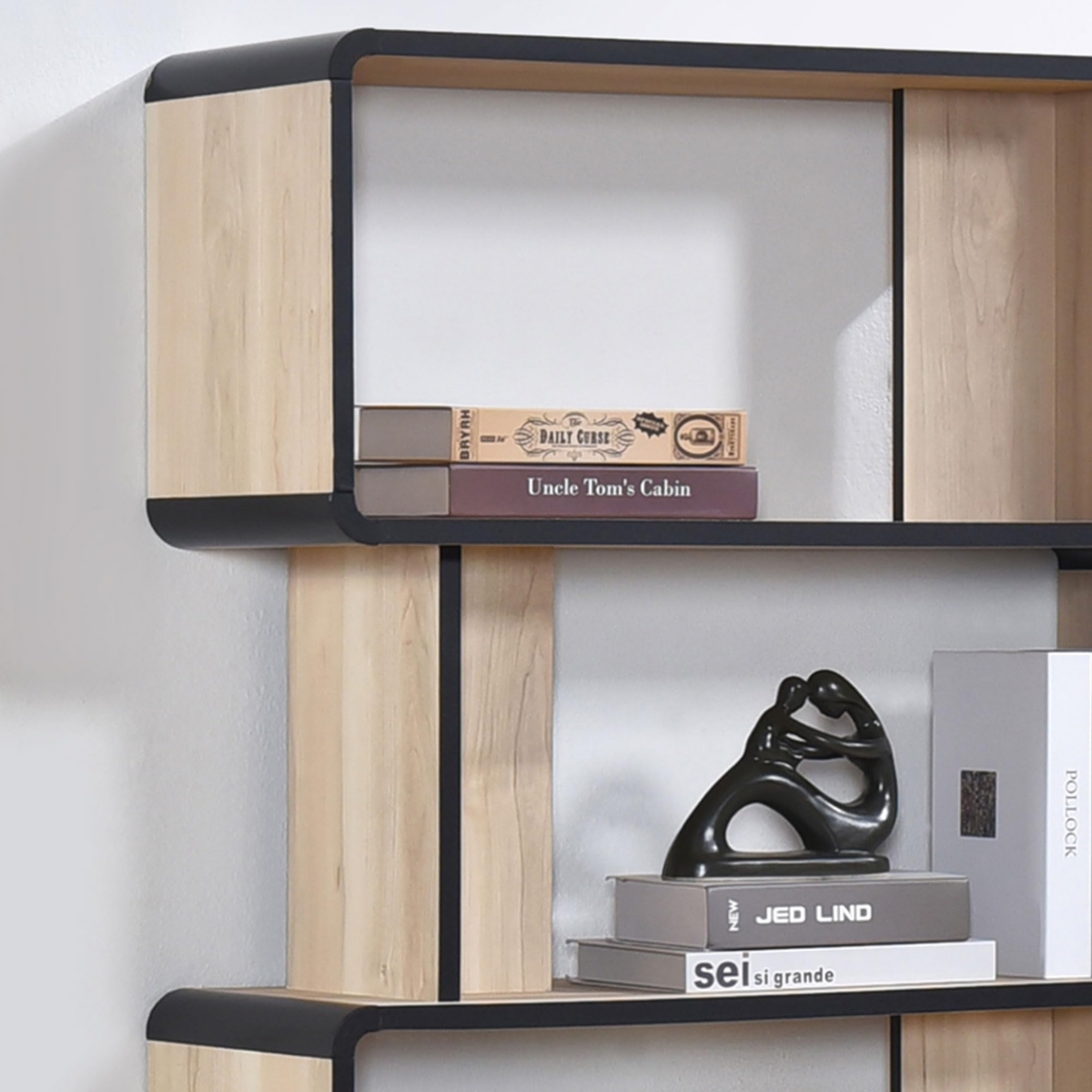 Kings Brand Furniture Nathan Wooden Display Book Shelf Bookcase – Shelving Rack Unit Organizer