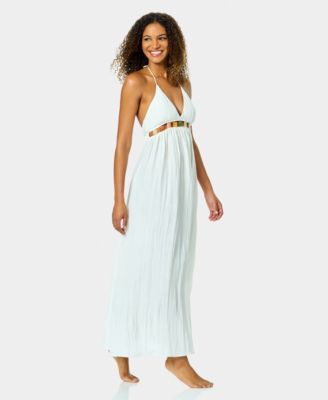 Women's Maxi Jeweled Cover-Up Swim Dress